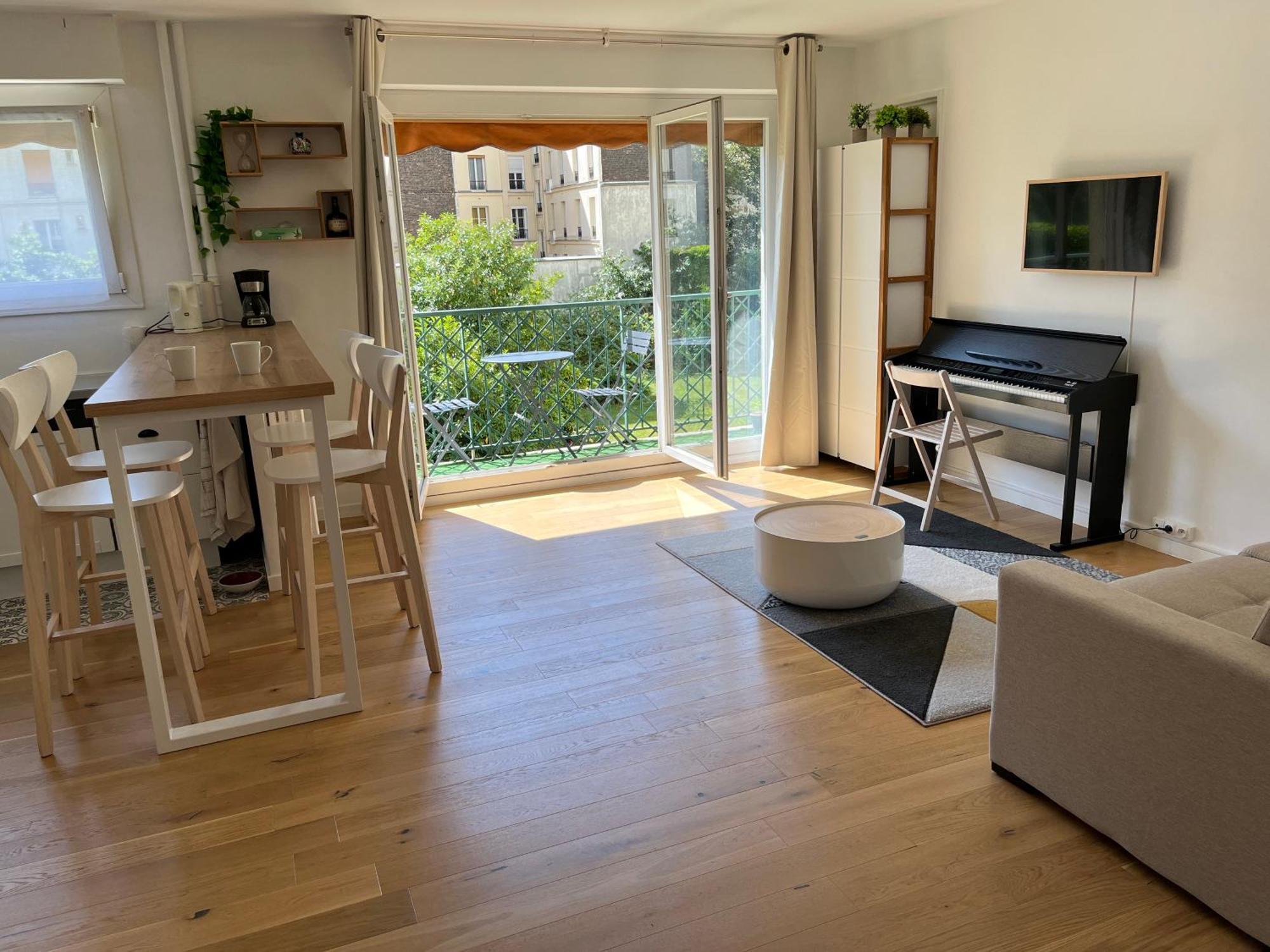 Superbe Appartement Avec Belle Vue Jardin Paris Exterior foto