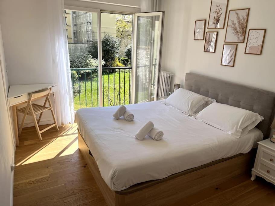 Superbe Appartement Avec Belle Vue Jardin Paris Exterior foto